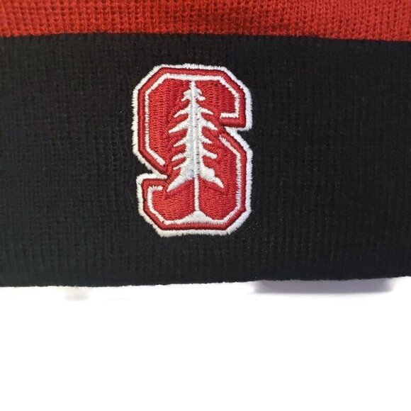 NCAA Adult Top Of The World NCAA Stanford Cardinals Knit Pom Pom Hat Red Black - Picture 4 of 5